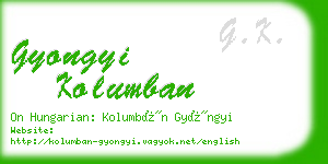 gyongyi kolumban business card
